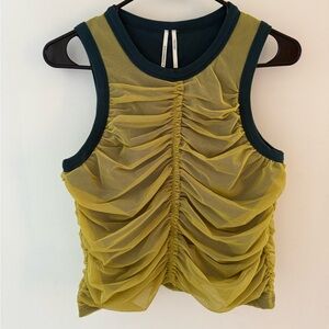 Anthropologie Ruched Sleeveless Top Size small